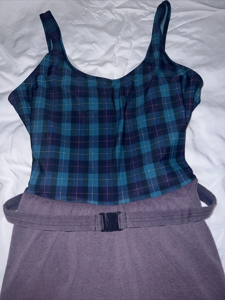 Mameluco Vintage Años 90 Talla Grande Sujetador Incorporado Playa Cabaña Foto 2 de 4