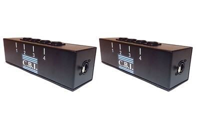 CBI 2PK Male/Female DMX to CAT5 Shuttle Boxes Converts (4) 3Pin DMX/ CAT5
