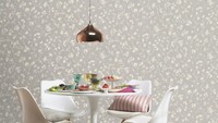 Vliestapete Rasch Blumen Ranken Floral Textiloptik Grau Weiß 463828 (3,74€/1Qm)