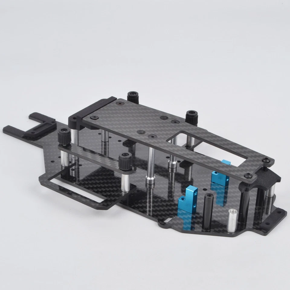 Carbon Chassis Frame Kit for Tamiya TA02 TA02W TA02S TA02SW TA02T Upgrades - Image 2 of 4
