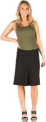 Hard Tail Forever Knee Length A-Line Rolldown Waist Skirt (Style B-126)