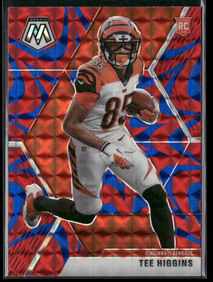 2020 Panini Mosaic Tee Higgins Prizm Reactive Blue RC #213