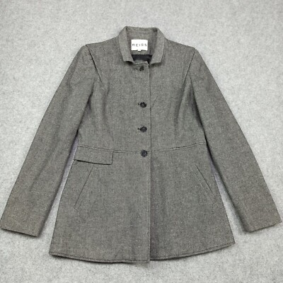 Grey Womens Wool Coat Australia Reiss Womens Wool Blend Coat Size