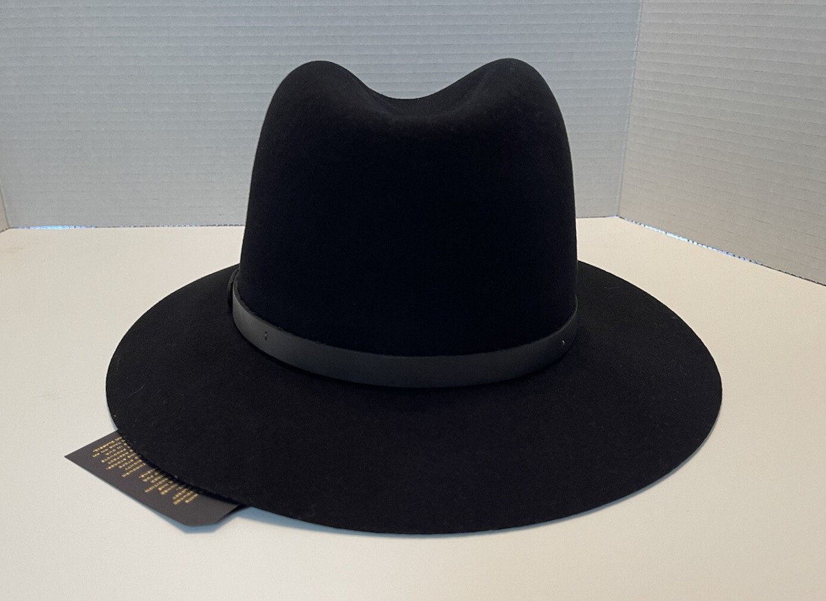 NWOT RAG AND BONE FLOPPY BRIM FELTED WOOL FEDORA HAT BLACK  display picture 1