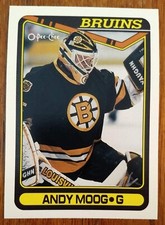 ANDY MOOG, 1990-91 O-PEE-CHEE #294, BRUINS