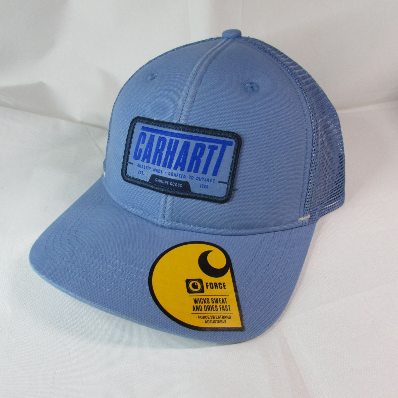 Carhartt Men's Canvas Mesh Back Outlast Patch Snapback Cap Hat - Sky Stone