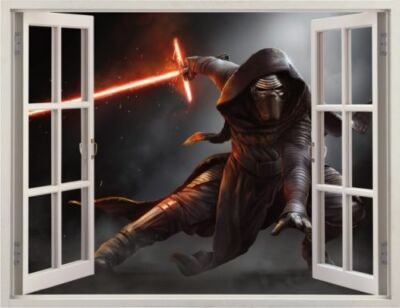 STAR WARS FENSTER WINDOW STICKER 3D Wandaufkleber Wandtattoo NEU XL 166
