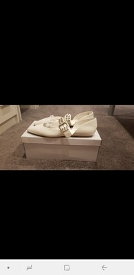 STEVE MADDEN PIXEL WHITE FLAT STUDDED SHOE SIZE 9 BRAND NEW IN BOX