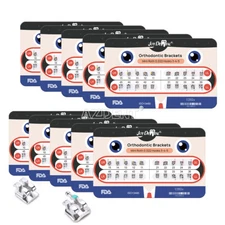 10 pack Dental Orthodontic Brackets Braces Metal Mini Roth Slot 022 Hook 345