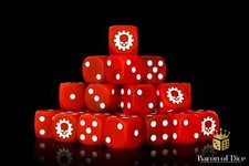 Martian Red 16mm Wargaming Dice - Compatible with Warhammer 40k, AoS, etc.