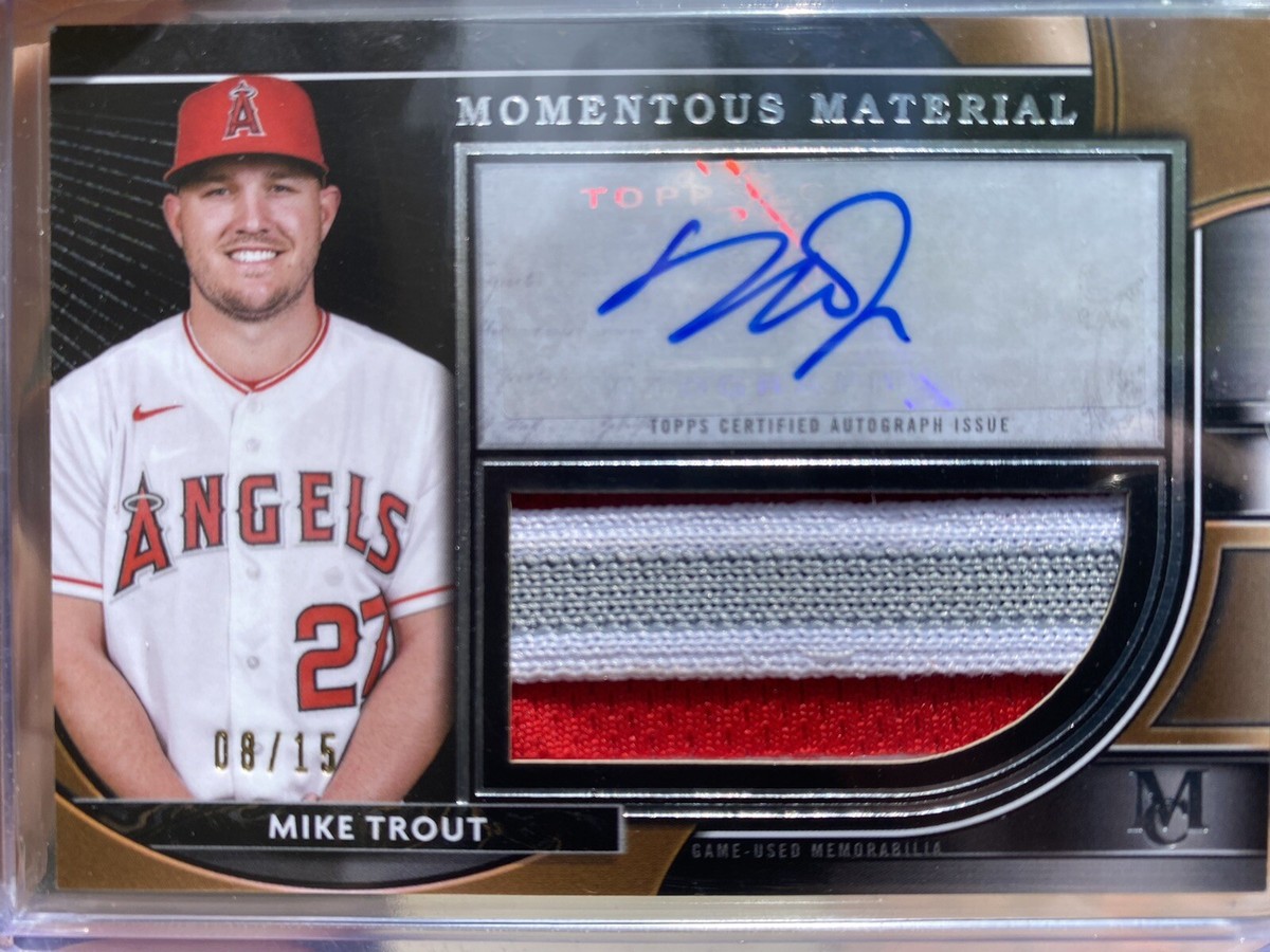 2021 Topps Museum Collection Mike Trout Momentous Material 08/15 