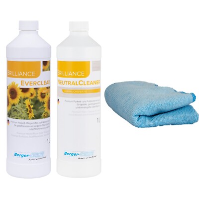 Berger-Seidle Parkettpflegeset | Everclear L93''matt'' + Neutralcleaner + Tuch