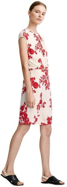 Abito Tory Burch Red Pepper IIssy Boquets stampa Lydie S L $375 nuovo con etichette M