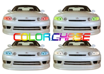 Color Chasing LED Headlight Flow Halo kit for Lexus SC300 92-02