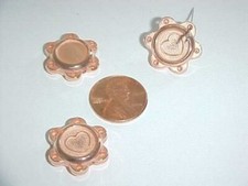 24 VINTAGE COPPER COATED FLOWER HEART ACRYLIC...