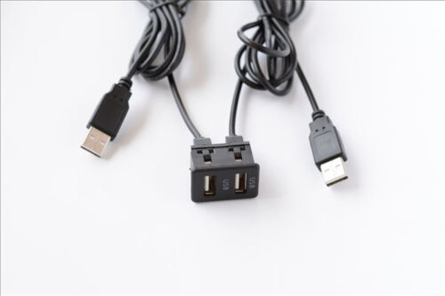 150CM Deska rozdzielcza samochodowa Podtynkowy uchwyt USB Panel Podwójny przedłużacz USB Adapter Kabel - Zdjęcie 1 z 5