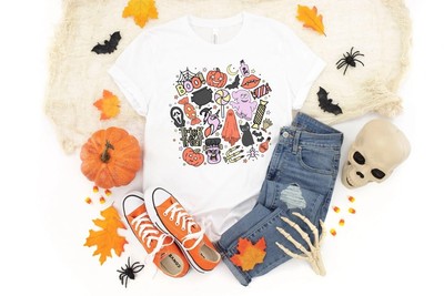 Cute Halloween Theme Shirt for Women, Halloween T-Shirts