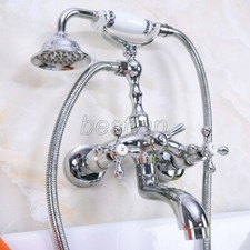 Polished Chrome Bathroom Claw foot Tub Faucet / Filler With Hand Shower sna197