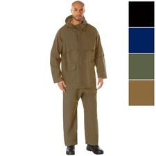 Rothco Microlite Tactical PVC Nylon Rain Suit Waterproof Rainwear 2 Piece Set