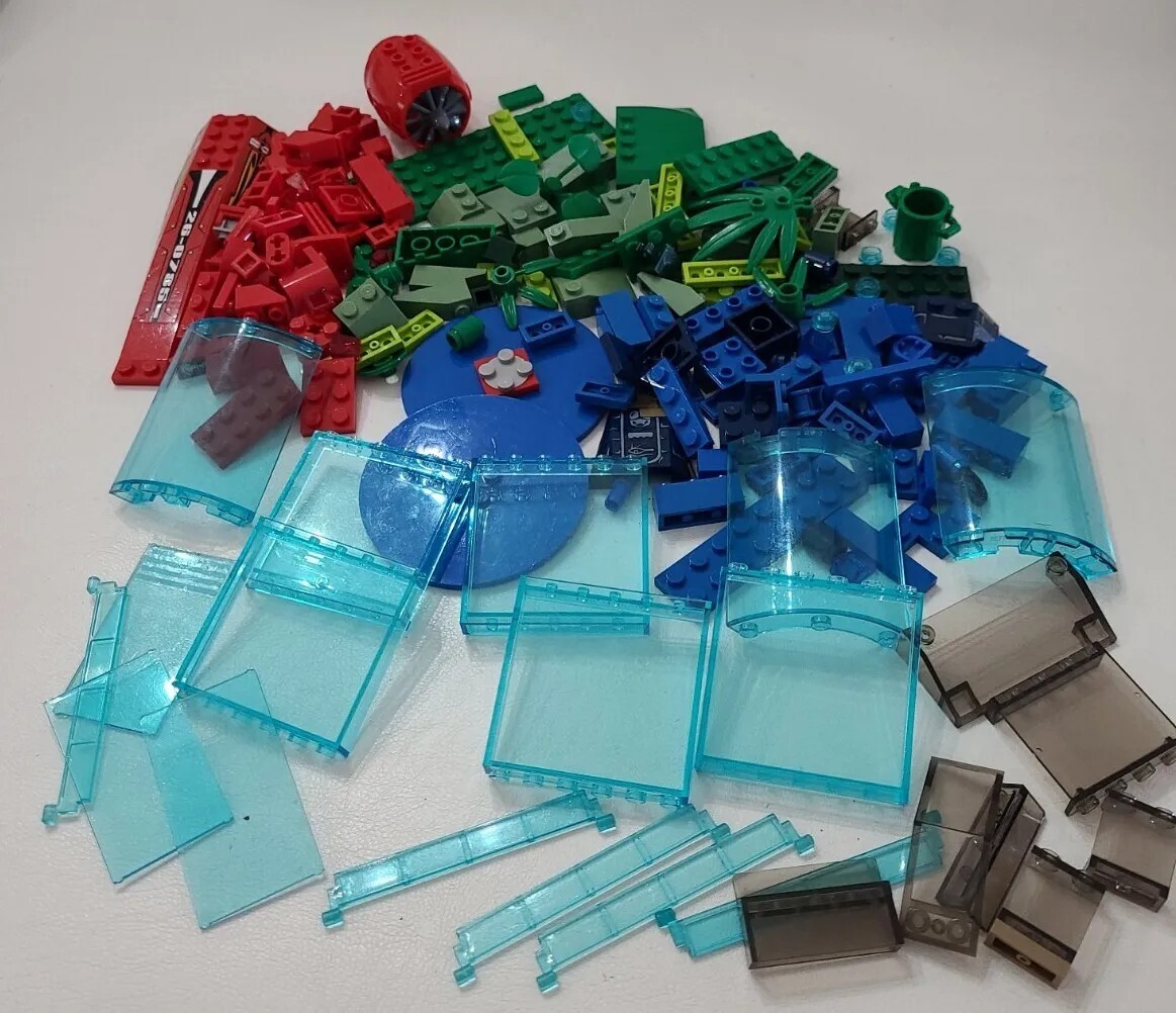 Bag of Mixed Bricks & More Blue Windows Building Toys Legos Mega