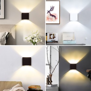 LED COB 12W Wandleuchte Innen Wandstrahler Cube Wand-Lampe Up Down Strahler Bad
