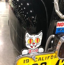Kitty Cat License Plate Topper Metal Tin Fully Coloful Car Truck Or Bike. Kitty Cat License Plate Topper Metal Tin Fully Coloful Car Truck Or Bike.