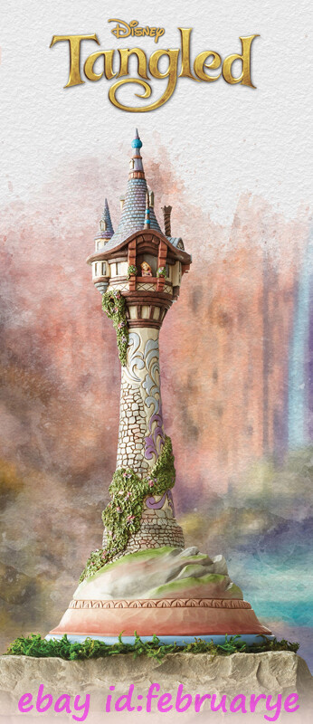 Perfect Enesco 6008998 Rapunzel Tower Figurine Birthday In Stock