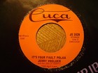 CUCA 45 RECORD/ JERRY VOELKER / IT'S YOUR FAULT POLKA/ APPLES,PEACHES,POLKA/ EX+ — photo 2