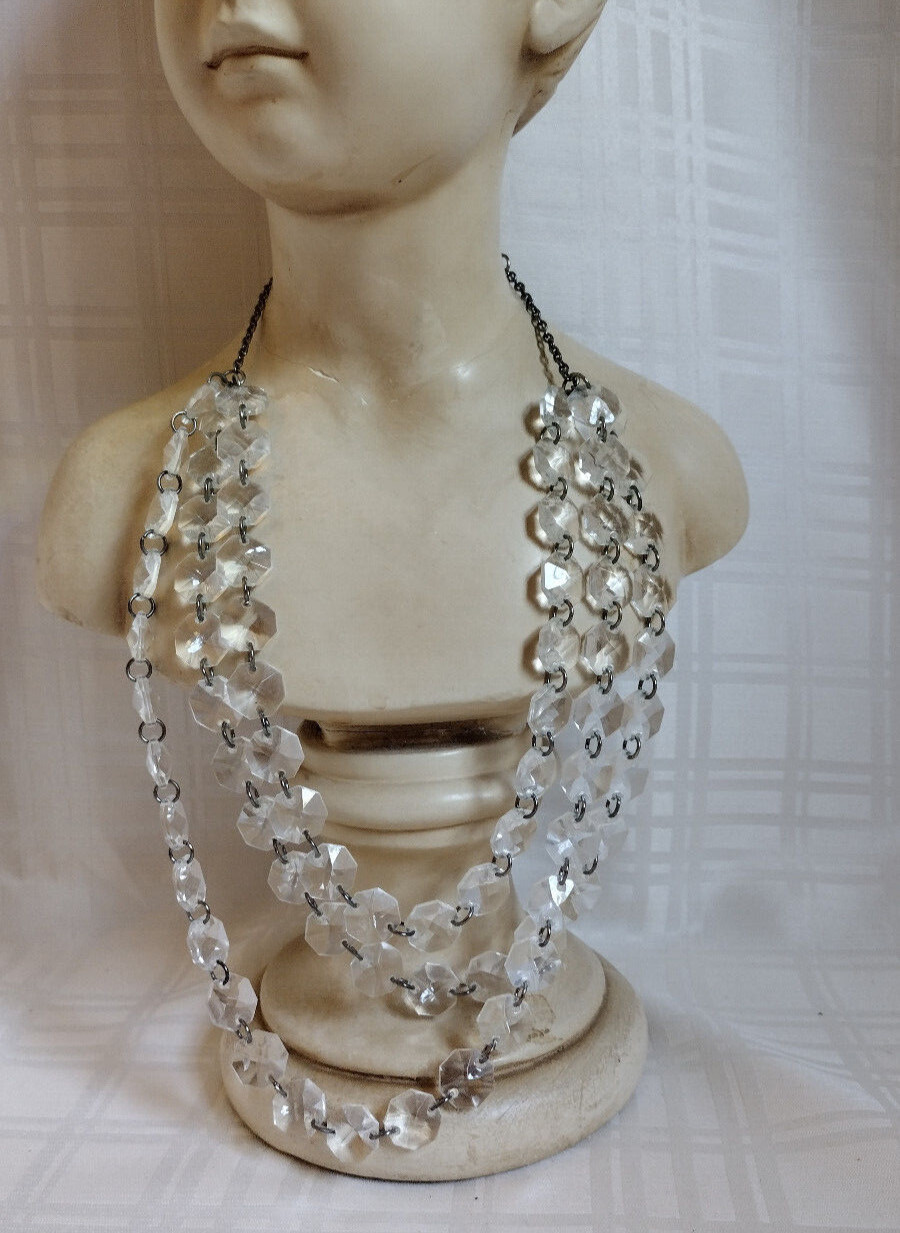 10" Inch Three/Multi Strand/Thread Octagonal Clea… - image 2