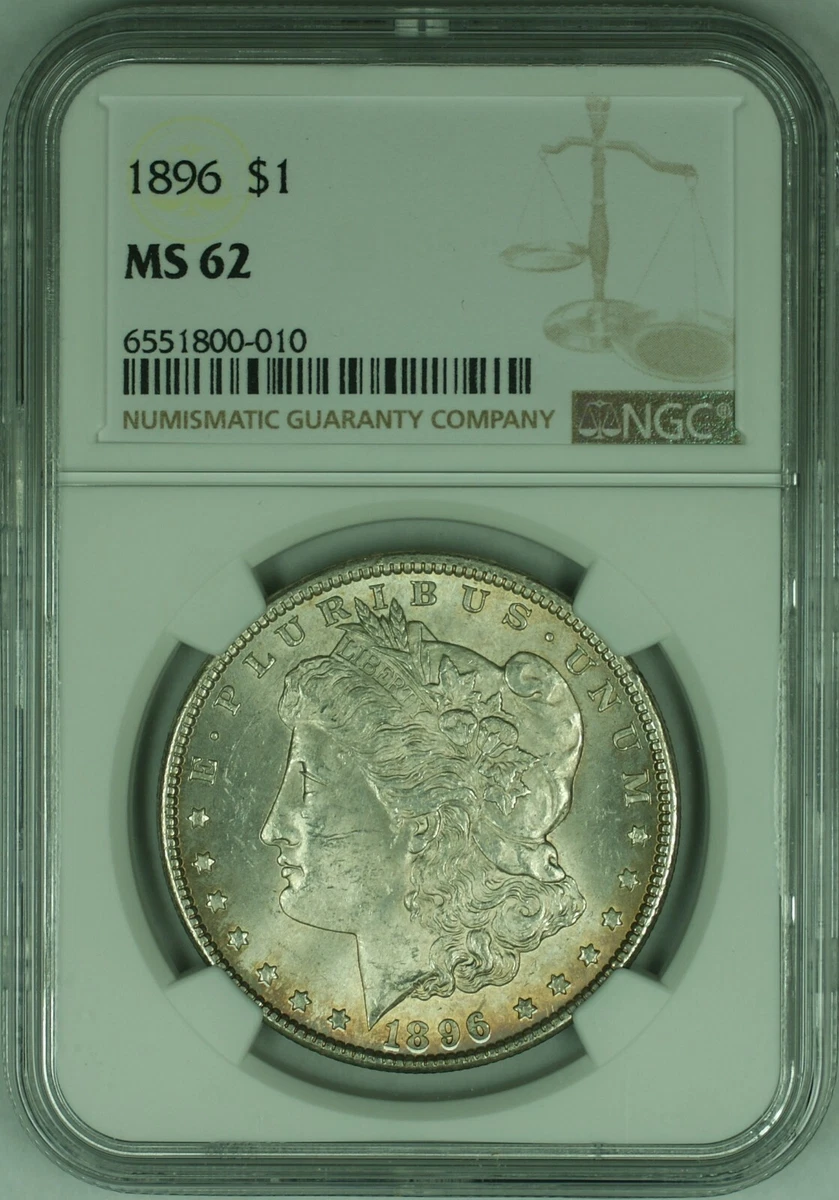 MS 62 Graded 1896 Year Morgan US Dollars (1878-1921) for sale | eBay