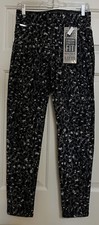 NWT COCO CARMEN size M 8 10 black grey leopard pull up skinny pants women's