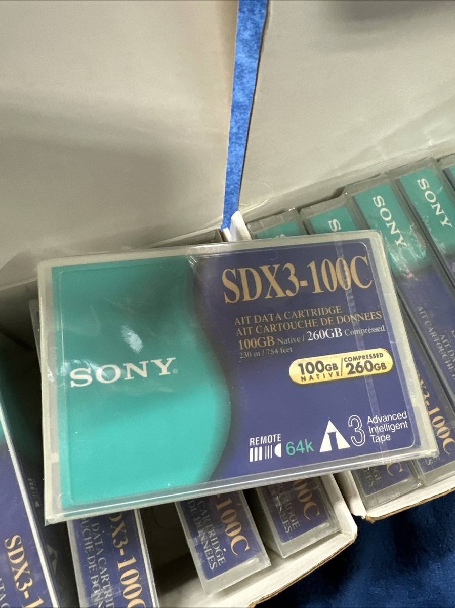 その他 SONY AIT3 DATA CART 100/260GB SDX3-100CN LOT OF 13 Sony SDX3-100C AIT-3 Data Cartridge 100GB/260GB