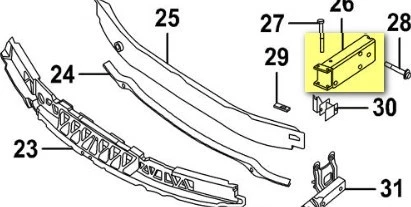 New Front Bumper Bracket Set LH RH 12-19 BMW 2,3,4 Series BM1066110 BM1067110 - Image 2 of 4