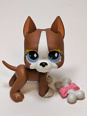 Figurine Littlest Pet Shop Hasbro - Chien Danois Dogue Argentin N°588 (occasion)