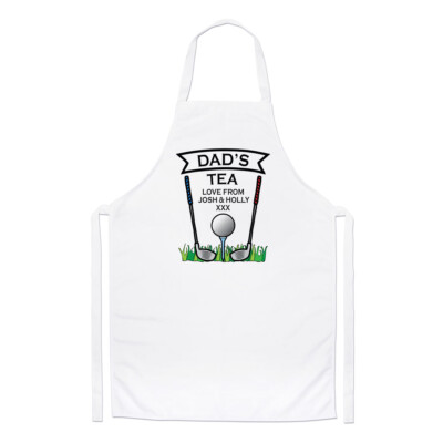 Personalisierte Golf Tee Koch Schürze Papa Opa Vatertag Geburtstag Kochen