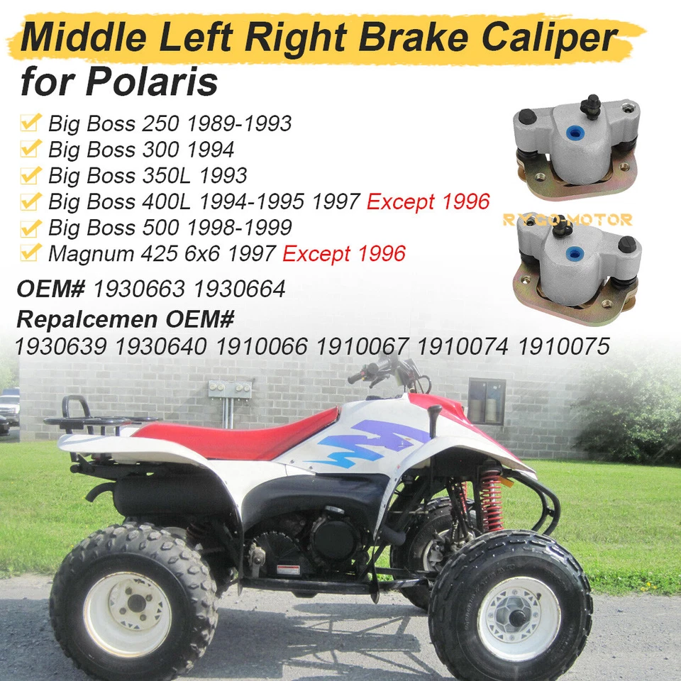 Pinzas de freno centrales para Polaris Big Boss 250 300 350L 400L 500 4X6 1989-1999 Foto 4 de 4