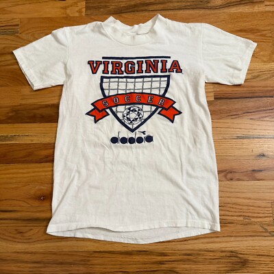 VTG 80s Virginia Soccer T-Shirt S USA Sports Stedman Diadora Futbol Rare