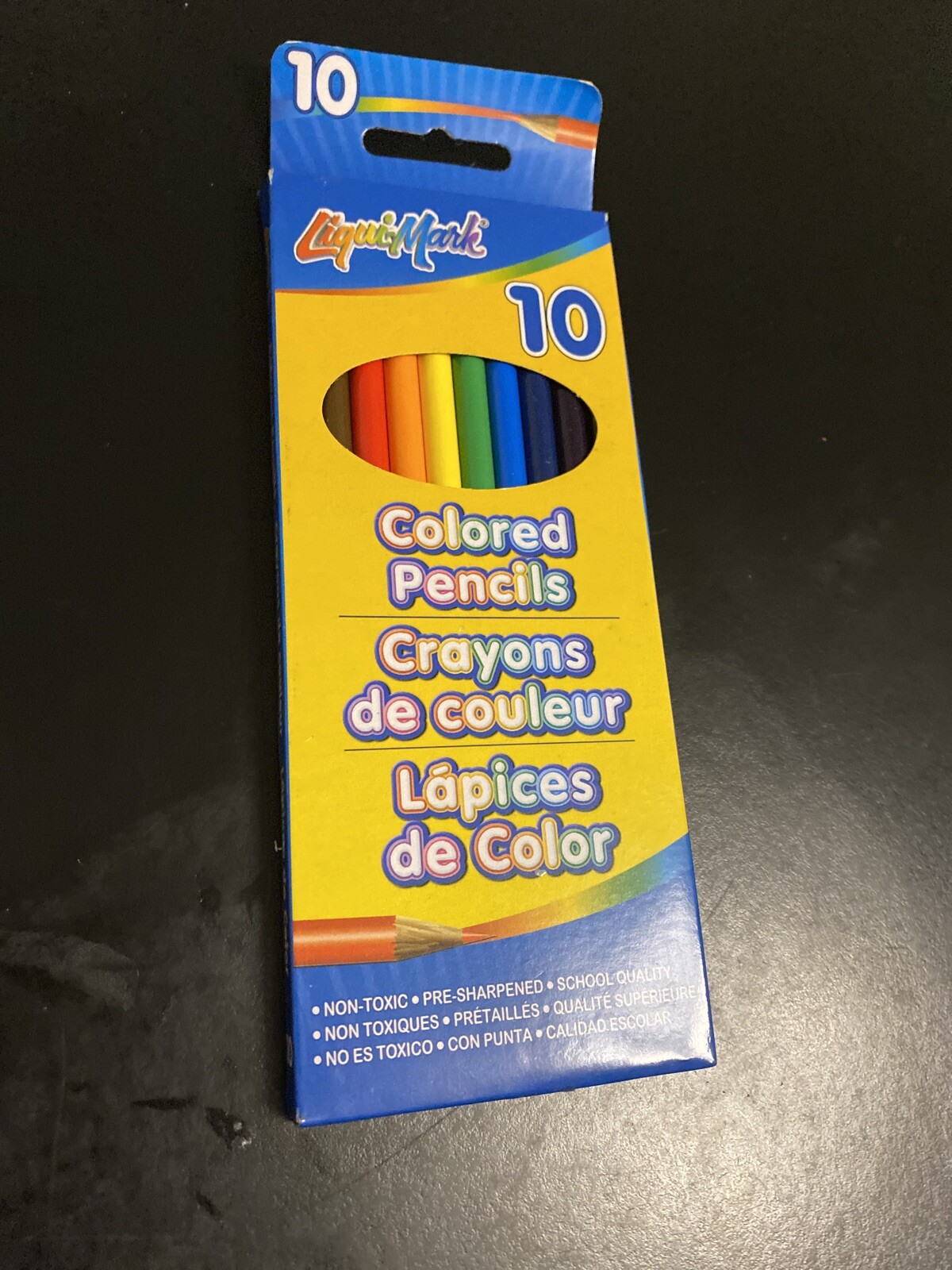 LiquiMark 10 NonToxic Colored Pencils for Art Drawing School Quality