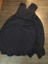 ASOS DESIGN Curve premium lace and pleat bardot maxi dress Size UK 20 Navy