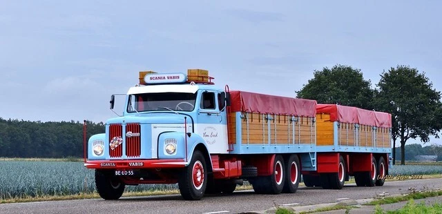 Tekno 76805 Scania 75 Camion + Rimorchio Sollevatore ( Nl ) Mint Box - Immagine 2 di 4