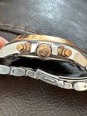 Michael Kors MK5606 43mm Bradshaw Chronograph Silver Rose Gold