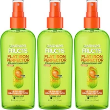 Garnier Fructis Flat Iron Perfector Heat Protecting Hair Mist 3 Count Paraben...