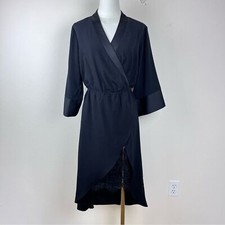 Vila Dress Womens Six Vimilena Lace Faux Wrap Office Business Classic Black