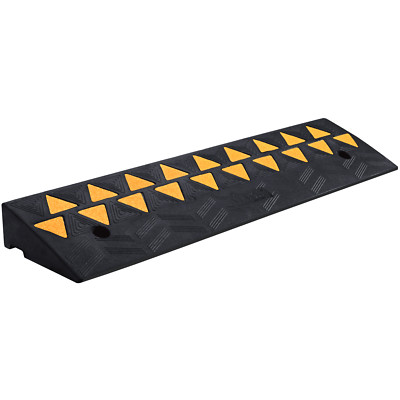 Rubber Curb Ramp 3.7'' Rise Height Sidewalk Curb Ramp 39.4'' Length Driveway Ramp