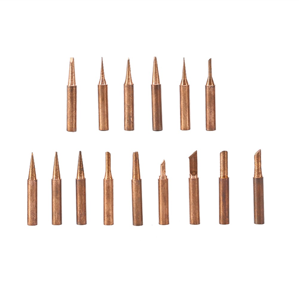 15Pcs/Set Solder Tip Soldering Iron Tip Iron Tip Copper Soldering Tips Iron