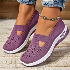 Women  s Breathable Slip On Sneakers Lightweight Orthopedic Summer Walking Shoes
