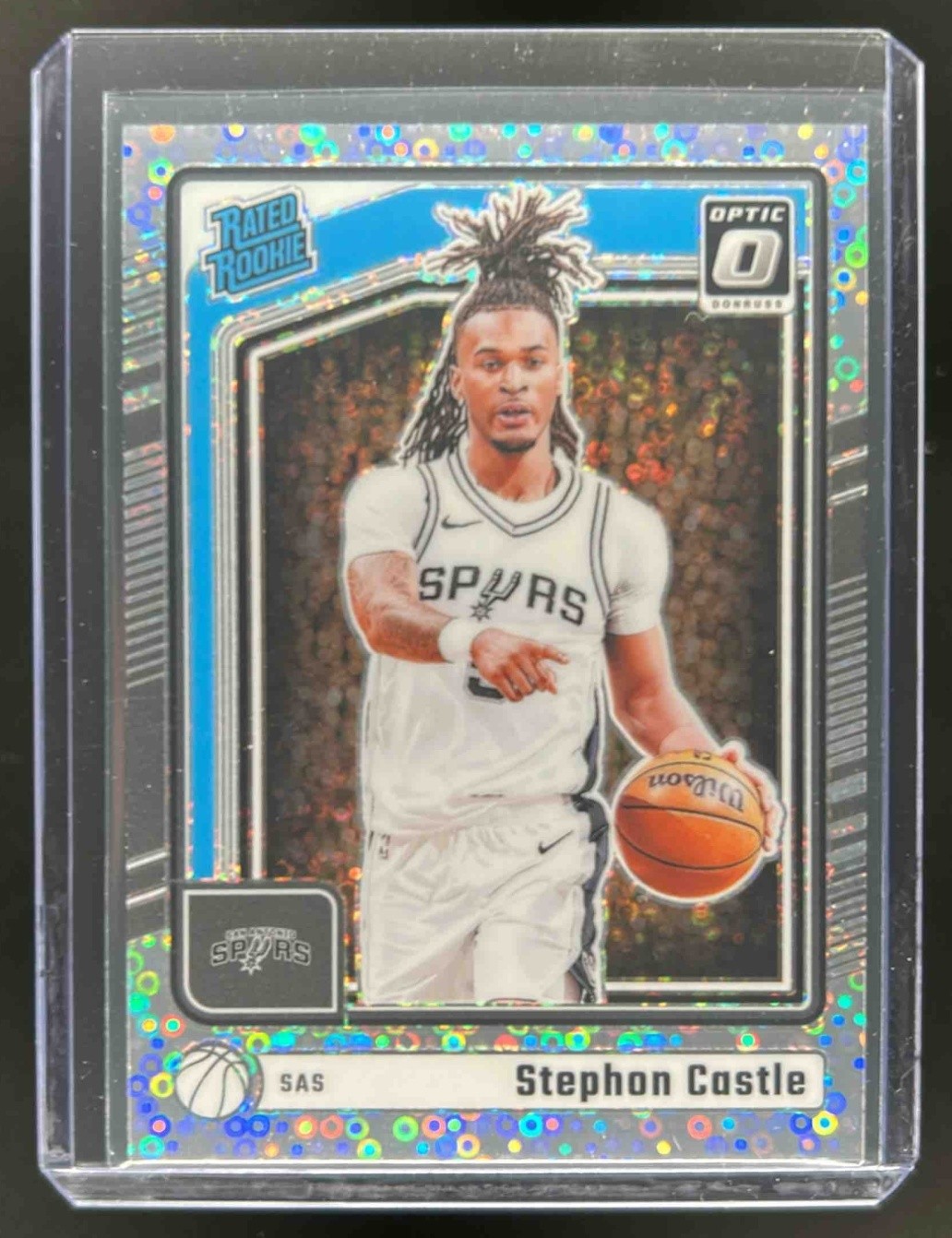 2024-25 Donruss Optic Stephon Castle Rated Rookie Fast Break Holo RC #254 Spurs