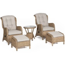 osoltus Sandy Beach Set Alu Korbsessel Ohrensessel verstellbar 5 tlg