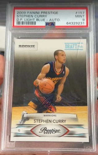 Stephen Curry [Draft Picks Light Blue Autograph] #157 2009 Panini Prestige card