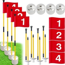 Golf Flagstick with Hole Cup Set, 3 Feet Portable Putting Green Flags and Poles,